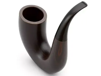 Classic Wooden Smoking Pipe 3D Model Low-poly 3D model