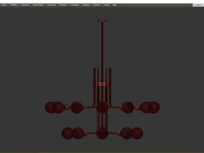 LUXURY MODERN BRASS SPIDER Low-poly 3D model