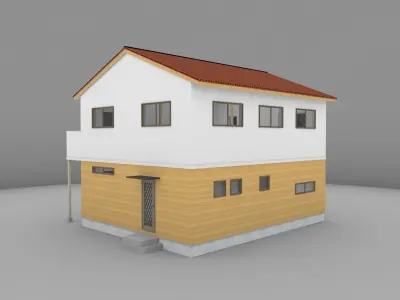 House model for background 39 Low-poly 3D model