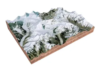 Disteghil Sar Mountain Pakistan 3D model