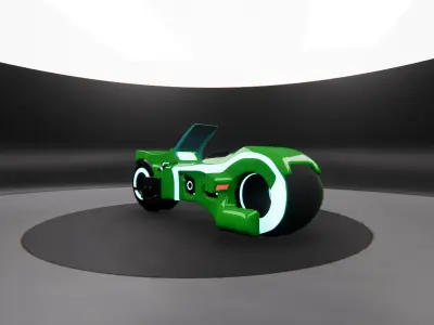 Futuristic bike 3D model by IRONAYUSH