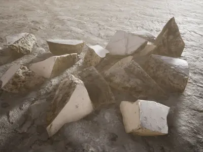 Concrete Rubble pack Game ready Low-poly 3D model