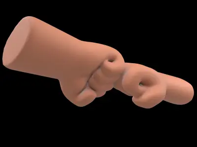 Fist Bump Icon v1 004 Low-poly 3D model