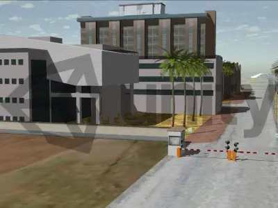 ideal Town Low-poly 3D model