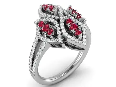 diamond ring for women 3D print model purchase