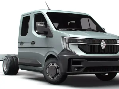 Renault Master DoubleCab L2 Chassis 2025 3D model