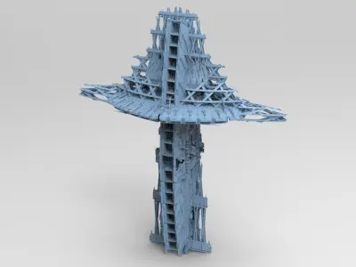 Dune Machine scorpion tail exteriors 3D model