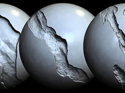 Stone Damage VDM Brushes with Alpha 3D model