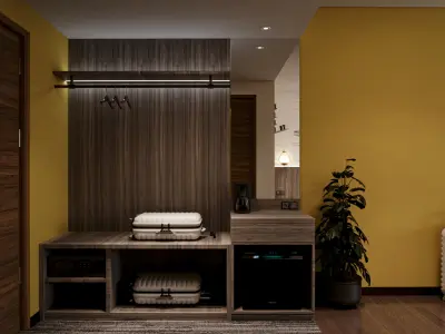 Bedroom Hotel - Contemporary Blend - Fbx - Obj  3D model