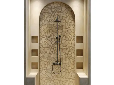 Corner Shower Cabins 13 Low-poly 3D model