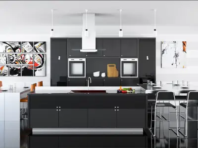 Kitchen modern 3D model