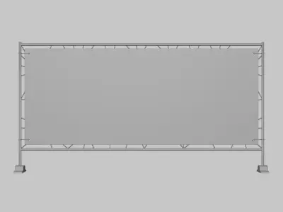 Press Wall Banner - Geometry Only No Textures No Materials 3D model