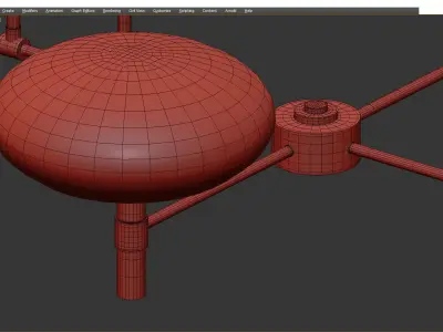 GRAND LINEAR CHANDELIER Low-poly 3D model