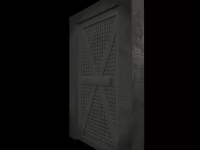 DoorMetalRustV5 Low-poly 3D model