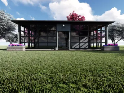 Garden House Low-poly 3D model