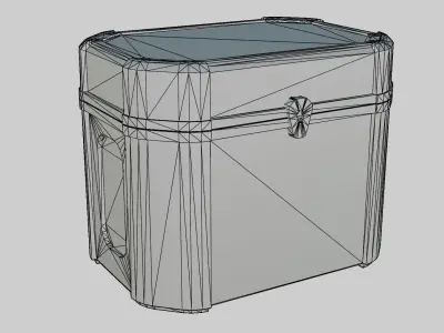 Futuristic Crate Low-poly 3D model