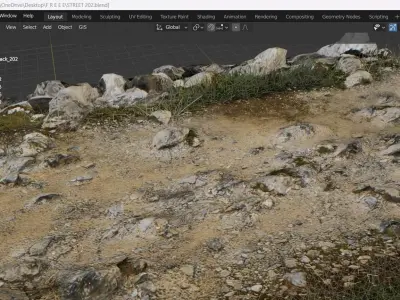 Off Road Track Low-poly 3D model