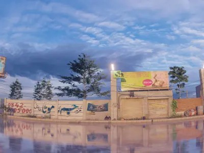 Street Shops Office 3D model