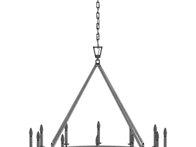 Vsual Comfort 12 lights Chandelier 3D model