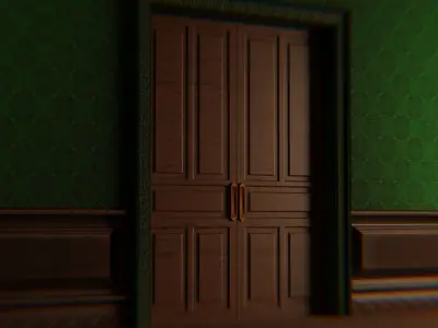 GOTHIC SLIDING DOORS MODEL Free 3D model