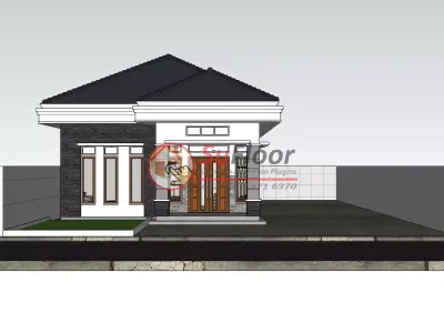 House 15x22m code 544 - Sketchup 3D model 3D model 3D model
