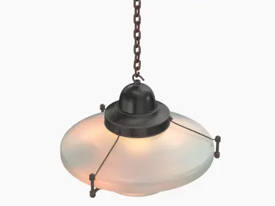 Opaline Clear Glass Pendant l4314 by Obsolete 3D model