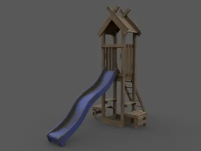 PBR Playground Jungle Gym 04 Low-poly 3D model