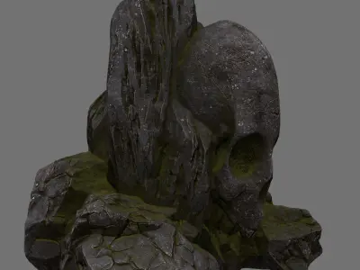 Skull Cave Low-poly 3D model 26