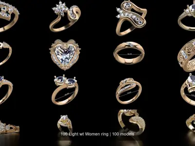 100 Light wt Women ring 3D Model Pack purchase