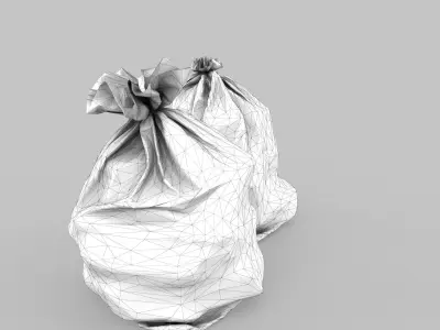 Garbage Bags Low Poly Low-poly 3D model