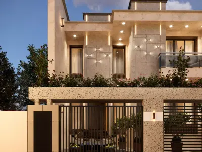 Modern House Exterior Design 3D model purchase