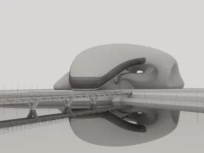 Futuristic building 39 3D model