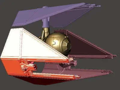 TIE-Cyclone star wars spaceship 3D print model