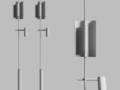 Typography Floor Lamp by Rakumba Low-poly 3D model