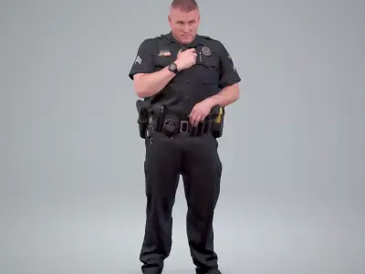 Policeman Talking to Ration CMan0208-HD2-O01P01-S 3D model