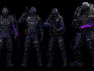 Cyberpunk Max Tac miniatures 3D print model