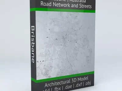 Brisbane Road Network and Streets 3D model