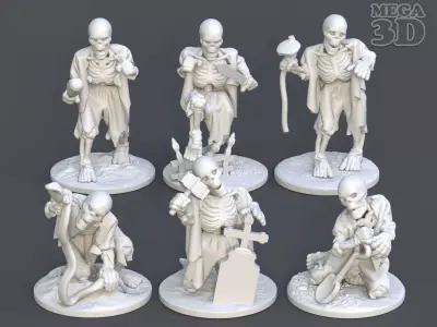 Immortal Skeleton Army 3D print model