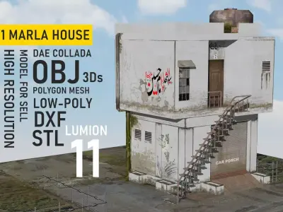 1 Marla House Low-poly 3D model
