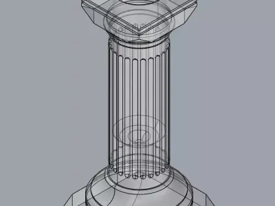 Column Lamp 3D print model