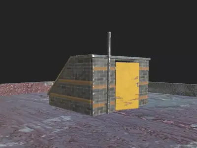 old house Low-poly 3D model 10