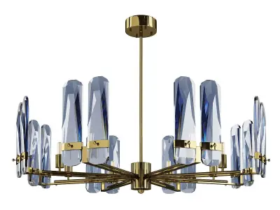 Blue Marine Chandelier Low-poly 3D model