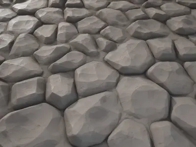Stylized Rocks Material 3D model