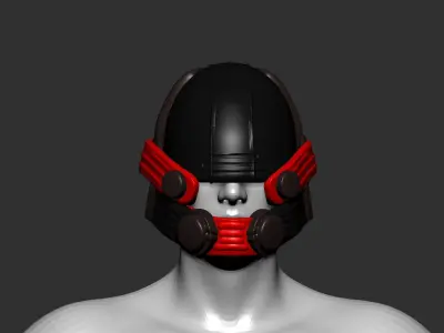 helmet high poly sculpt 3d printable  Low-poly 3D model
