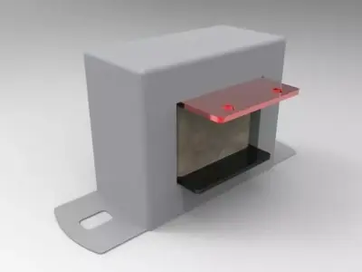 Transformer metal box with light Free 3D model