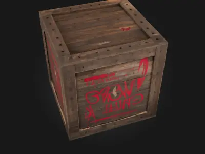 Dangerous Crate  High-Risk Cargo Container 3D model