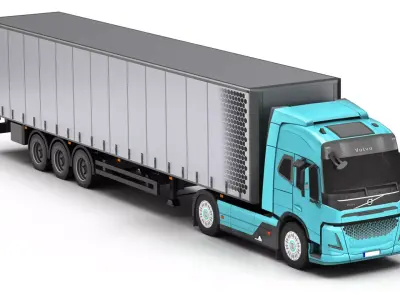 Truck 1-V5 Low-poly 3D model