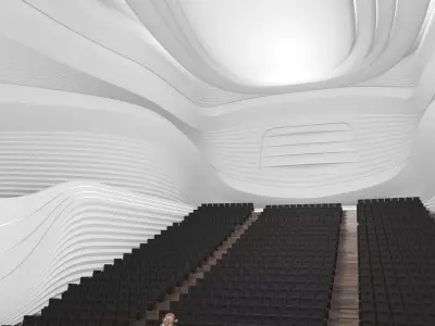 Futuristic Concert Hall Auditorium 3D model
