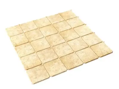 Square Sand Color Floor Tiles 3D model