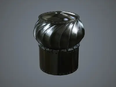 Rotating Roof Ventilation  Low-poly 3D model